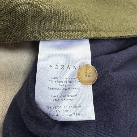 Sézane Will Forever Jacket | Women's | Color: Khaki / Olive Green | Size: Medium - Picture 4 of 8